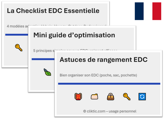 Checklist EDC Essentielle - Pack Digital - 3 mini-guides